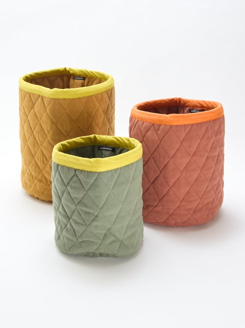 Lot de 3 paniers en tissu - Kiabi Home - Kiabi