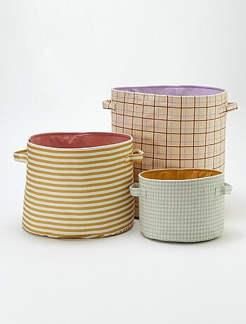 Lot de 3 paniers en tissus - Kiabi Home