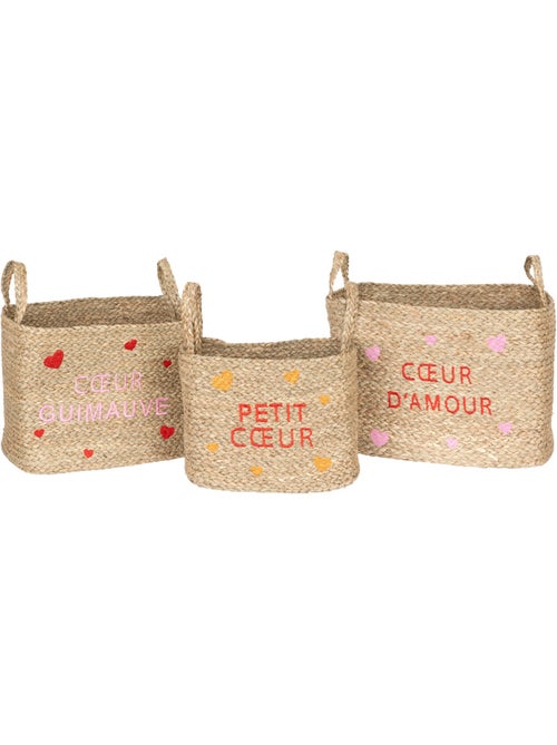 Lot de 3 paniers enfant avec poignées NEREE - Kiabi