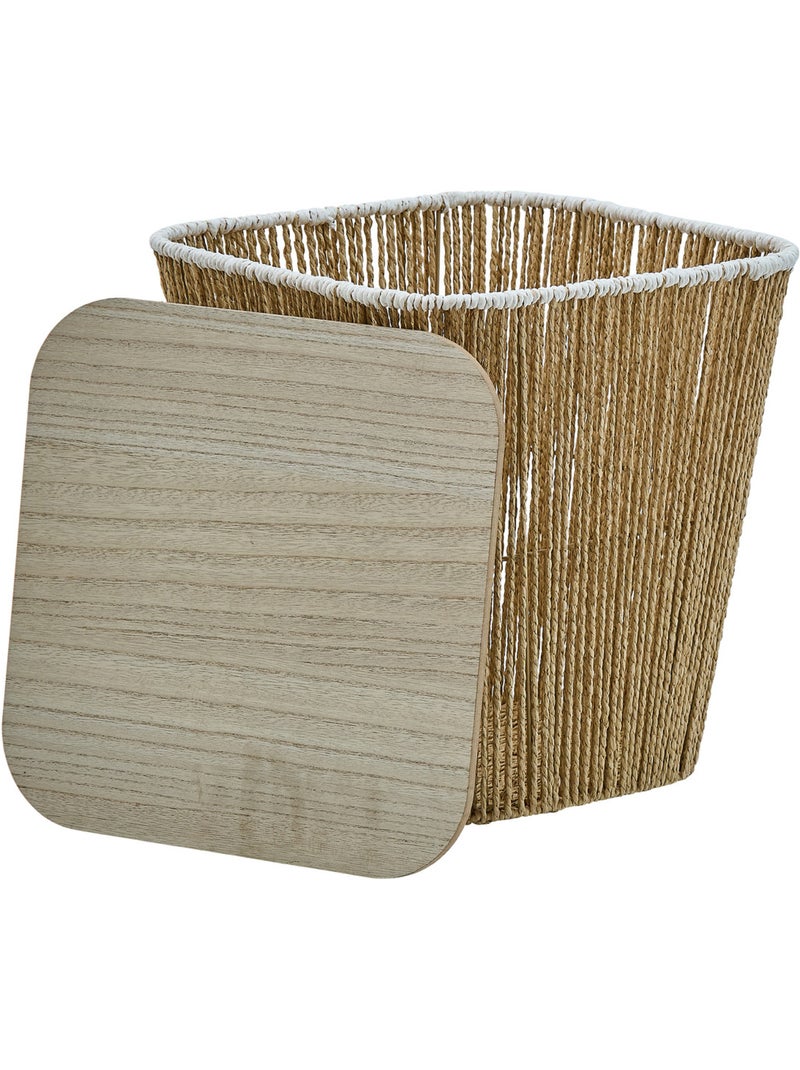 Lot de 3 paniers gigogne tressés avec couvercle BANJO Beige - Kiabi