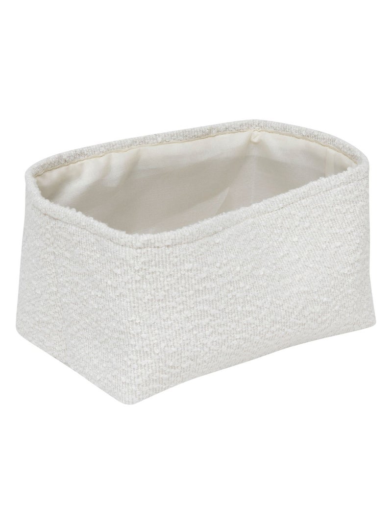 Lot de 3 paniers rectangles effet bouclette LOE Blanc - Kiabi