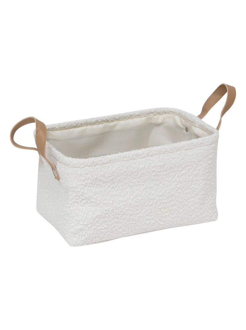 Lot de 3 paniers rectangles effet bouclette LOE Blanc - Kiabi