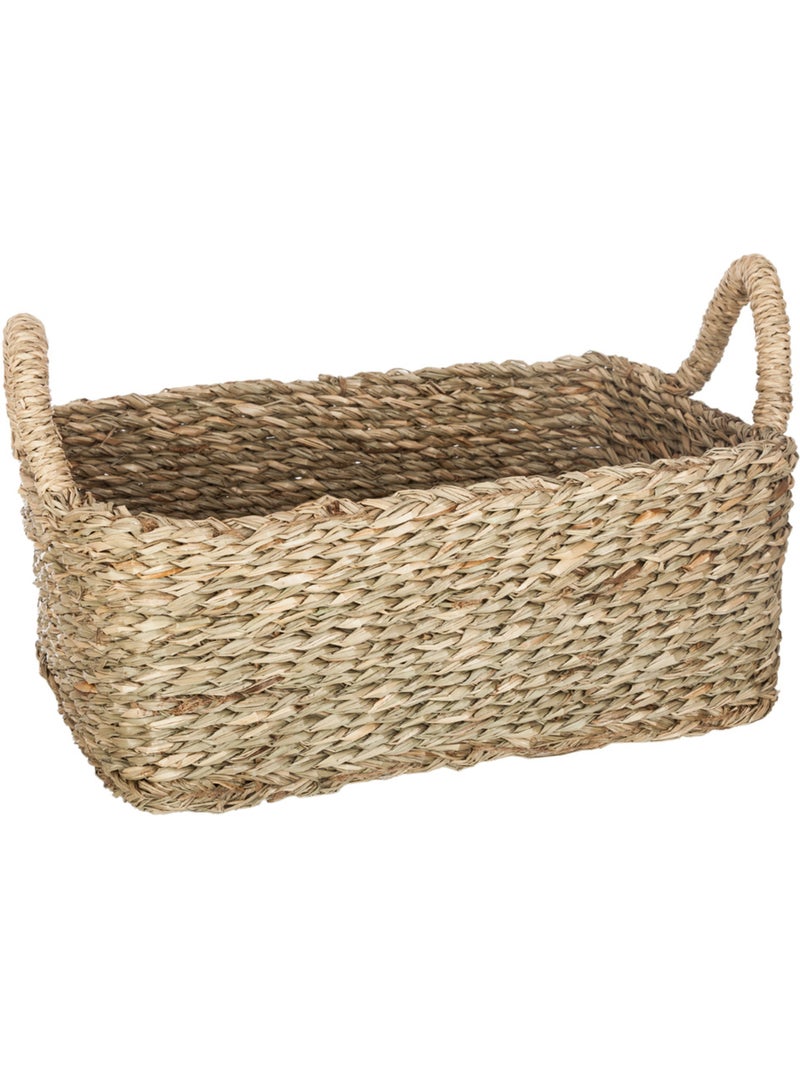 Lot de 3 paniers rectangulaires en osier tressé à poignées KILIAN Beige - Kiabi