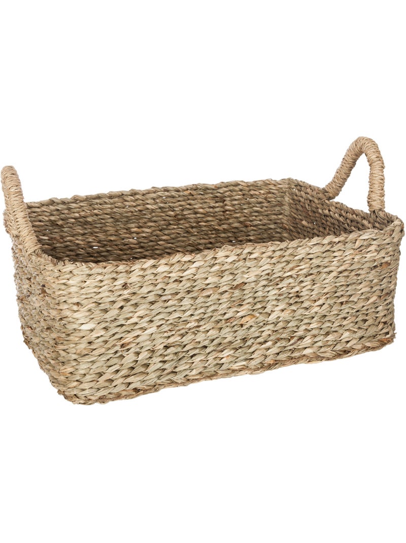 Lot de 3 paniers rectangulaires en osier tressé à poignées KILIAN Beige - Kiabi