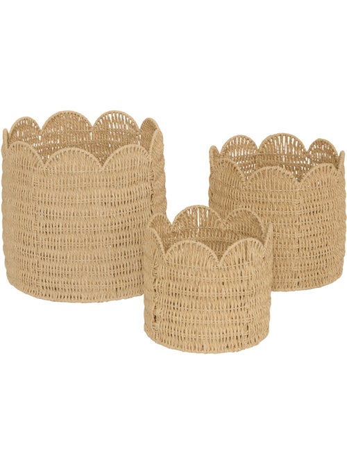 Lot de 3 paniers ronds en acier CYRIELLE - Kiabi