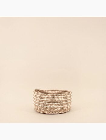 Lot de 3 paniers ronds en corde