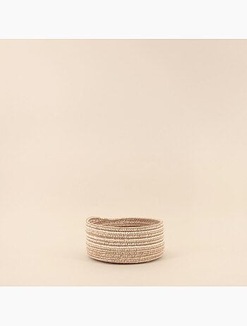Lot de 3 paniers ronds en corde de coton