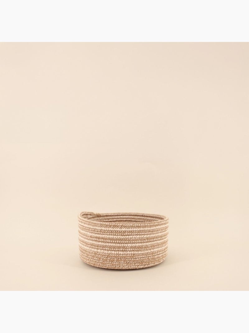 Lot de 3 paniers ronds en corde de coton Beige - Kiabi