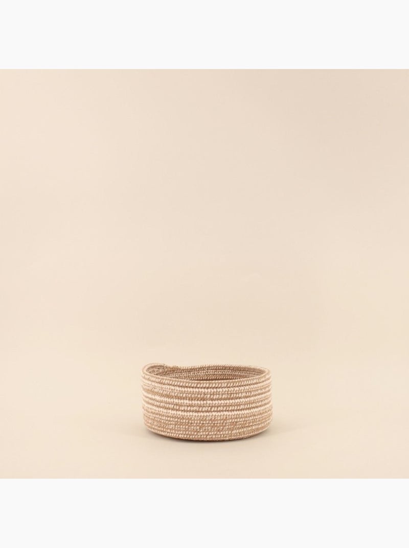 Lot de 3 paniers ronds en corde de coton Beige - Kiabi
