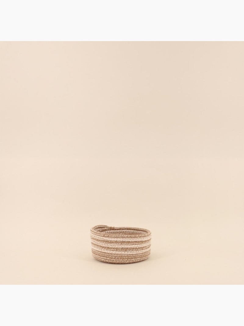 Lot de 3 paniers ronds en corde de coton Beige - Kiabi