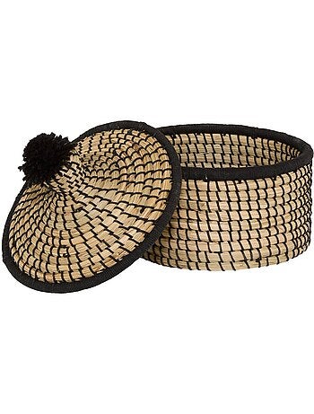 Lot de 3 paniers ronds en roseau NYERO
