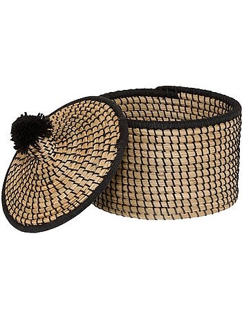 Lot de 3 paniers ronds en roseau NYERO