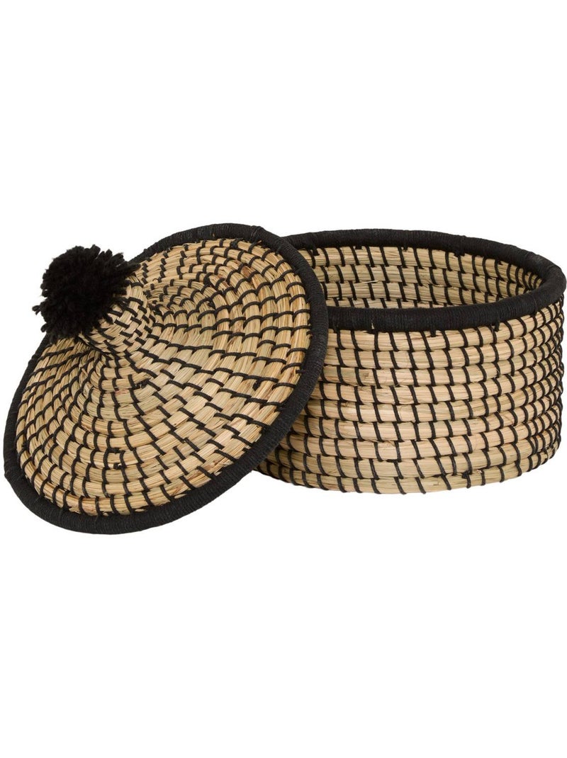 Lot de 3 paniers ronds en roseau NYERO Beige - Kiabi
