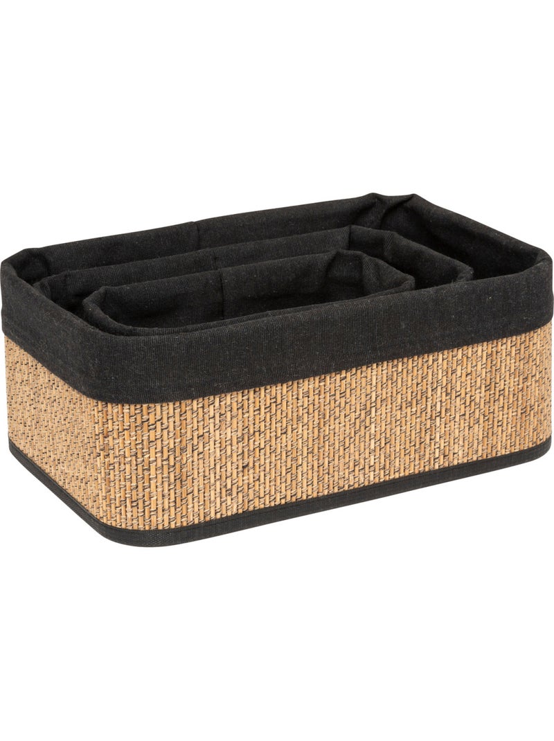 Lot de 3 paniers STEMY Marron - Kiabi