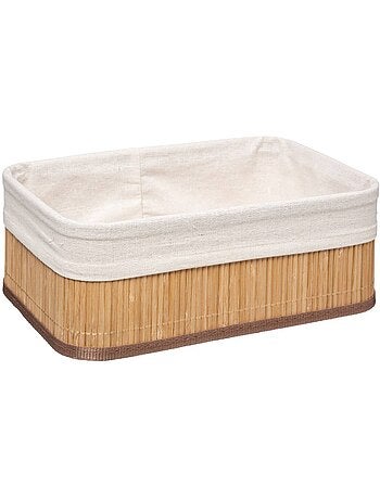 Lot de 3 paniers tissu VANNERIE