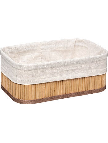 Lot de 3 paniers tissu VANNERIE