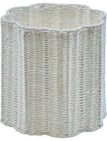 Lot de 3 paniers tressés forme fleur FLEUR DE ROSE