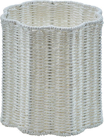 Lot de 3 paniers tressés forme fleur FLEUR DE ROSE