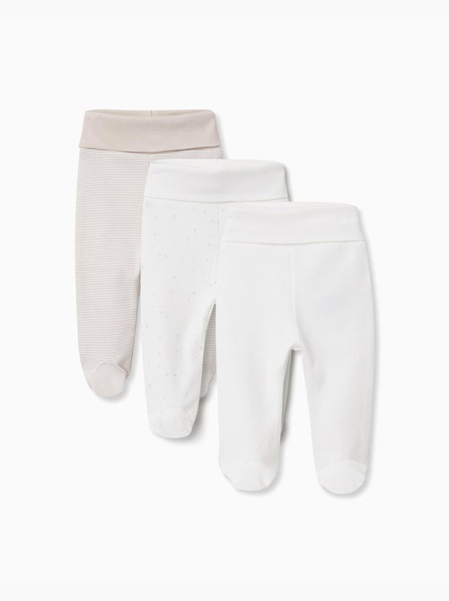 Lot de 3 pantalons à pieds en coton - Kiabi Lot de 3 pantalons à pieds en coton - Kiabi