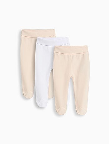 Lot de 3 pantalons à pieds pour bébé MO Fashion