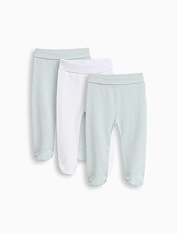Lot de 3 pantalons à pieds pour bébé MO Fashion