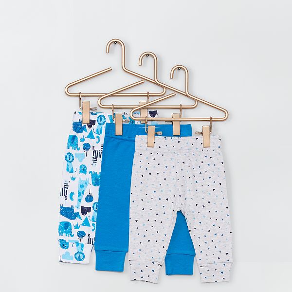 Lot De 3 Pantalons Bebe Garcon Blanc Bleu Kiabi 14 00