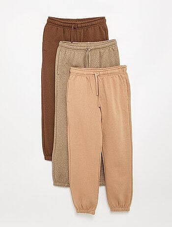 Lot de 3 pantalons de jogging unis