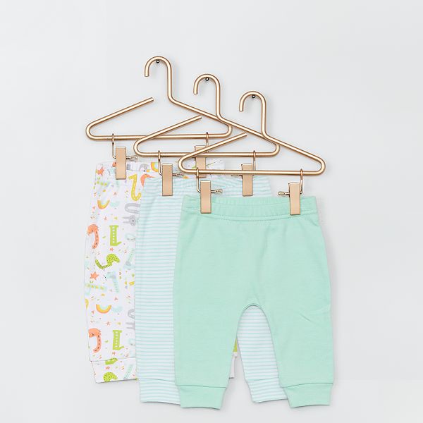 Lot De 3 Pantalons Bebe Garcon Vert Blanc Kiabi 14 00