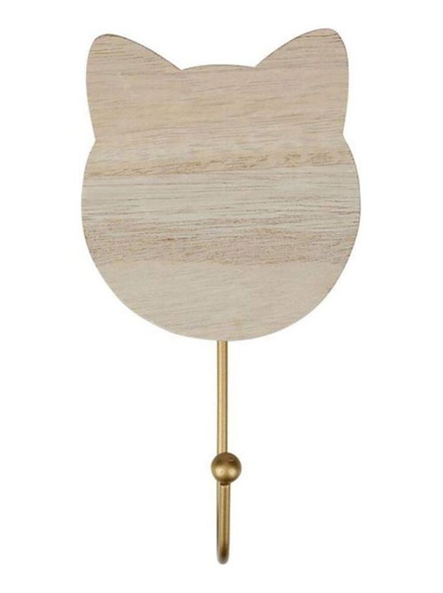Lot de 3 patères bois chat naturel - Kiabi