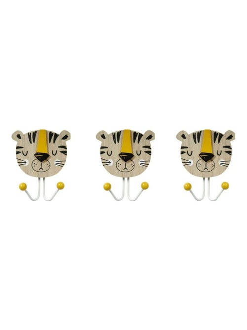 Lot de 3 patères Tigre - Kiabi