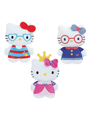 Lot De 3 Peluches Calin Hello Kitty - 14 cm