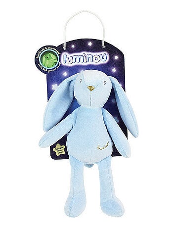 Lot de 3 peluches Lapin Luminou - lumineuse naturelle fonctionne sans pile et 21cm -