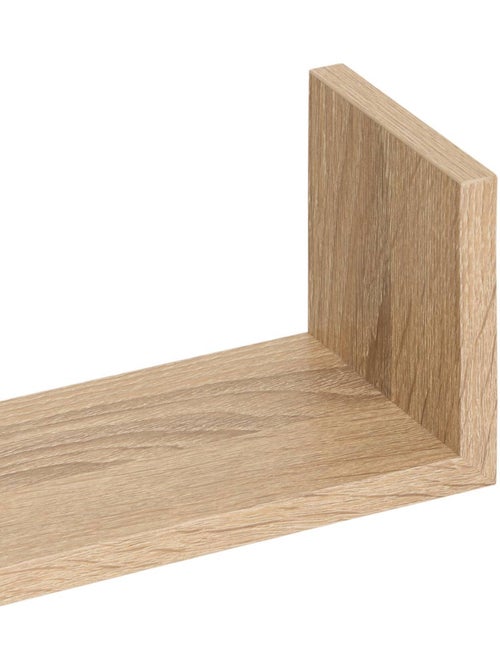 Lot de 3 petites étagères murales effet bois design flottant FIXY - Kiabi