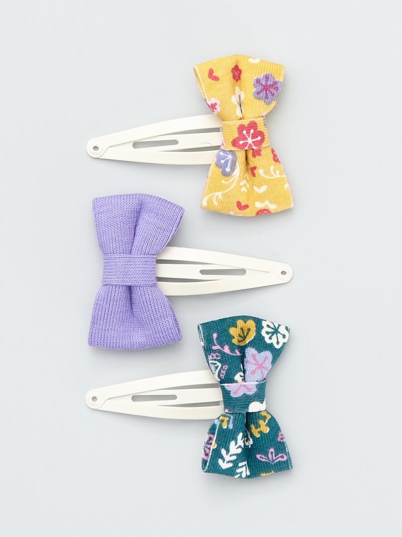 Lot de 3 pinces clic-clac multicolore - Kiabi
