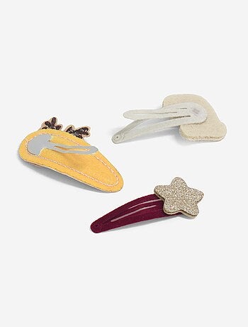 Lot de 3 pinces clic clac 'Noël'
