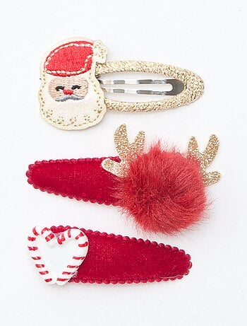 Lot de 3 pinces clic clac 'Noël'