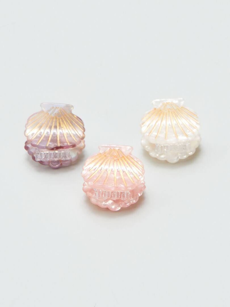 Lot De 3 Pinces Crabe En Forme Coquillages - Rose - Kiabi - 3.50€