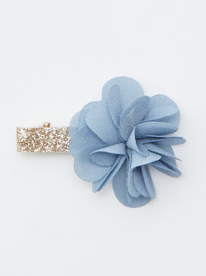 Lot de 3 pinces croco à fleurs Bleu - Kiabi