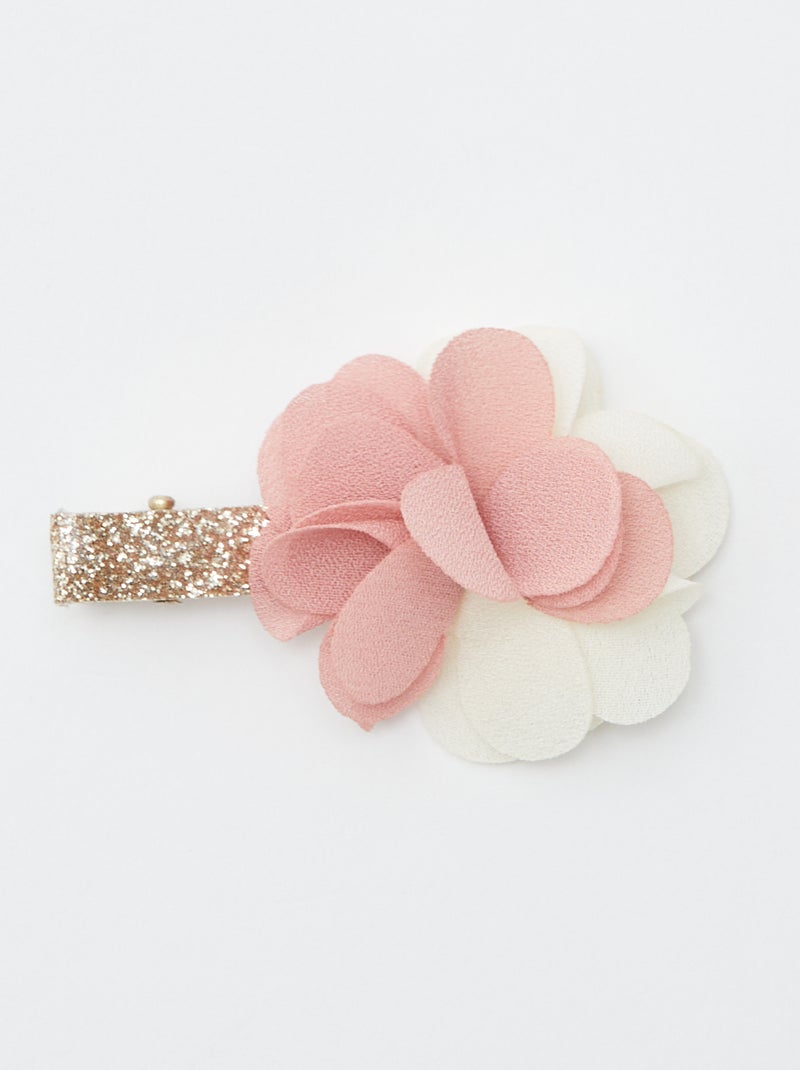 Lot de 3 pinces croco à fleurs Rose - Kiabi