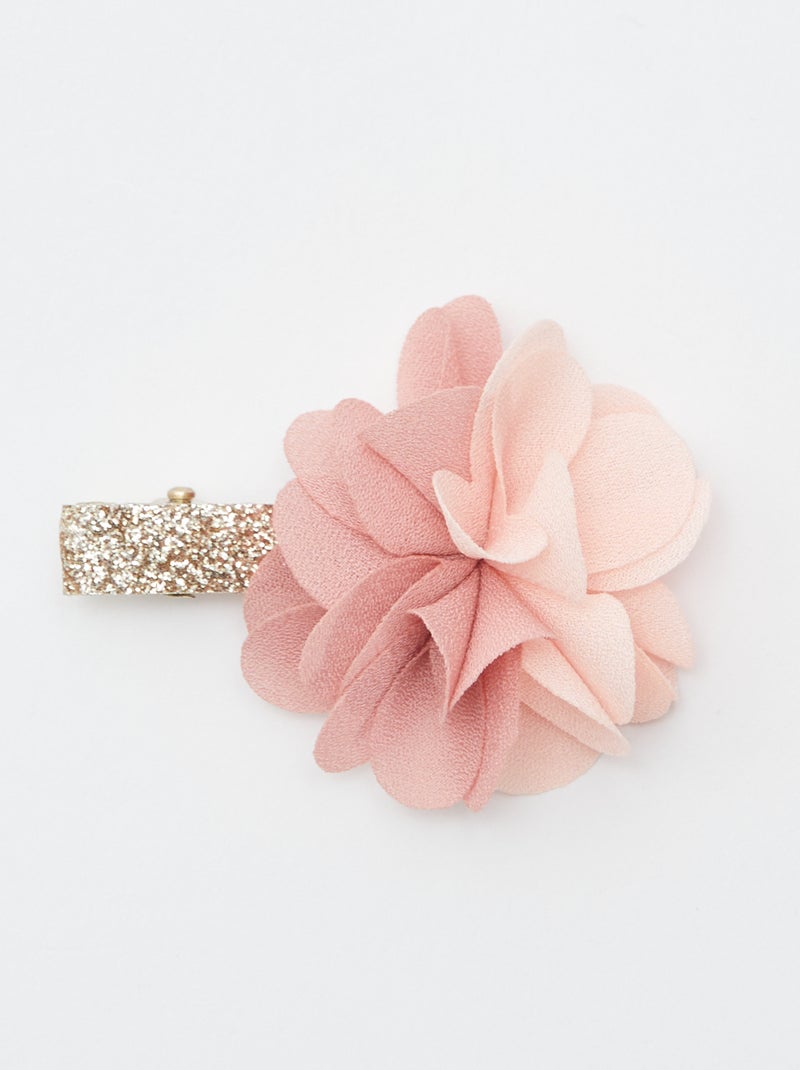 Lot de 3 pinces croco à fleurs Rose - Kiabi