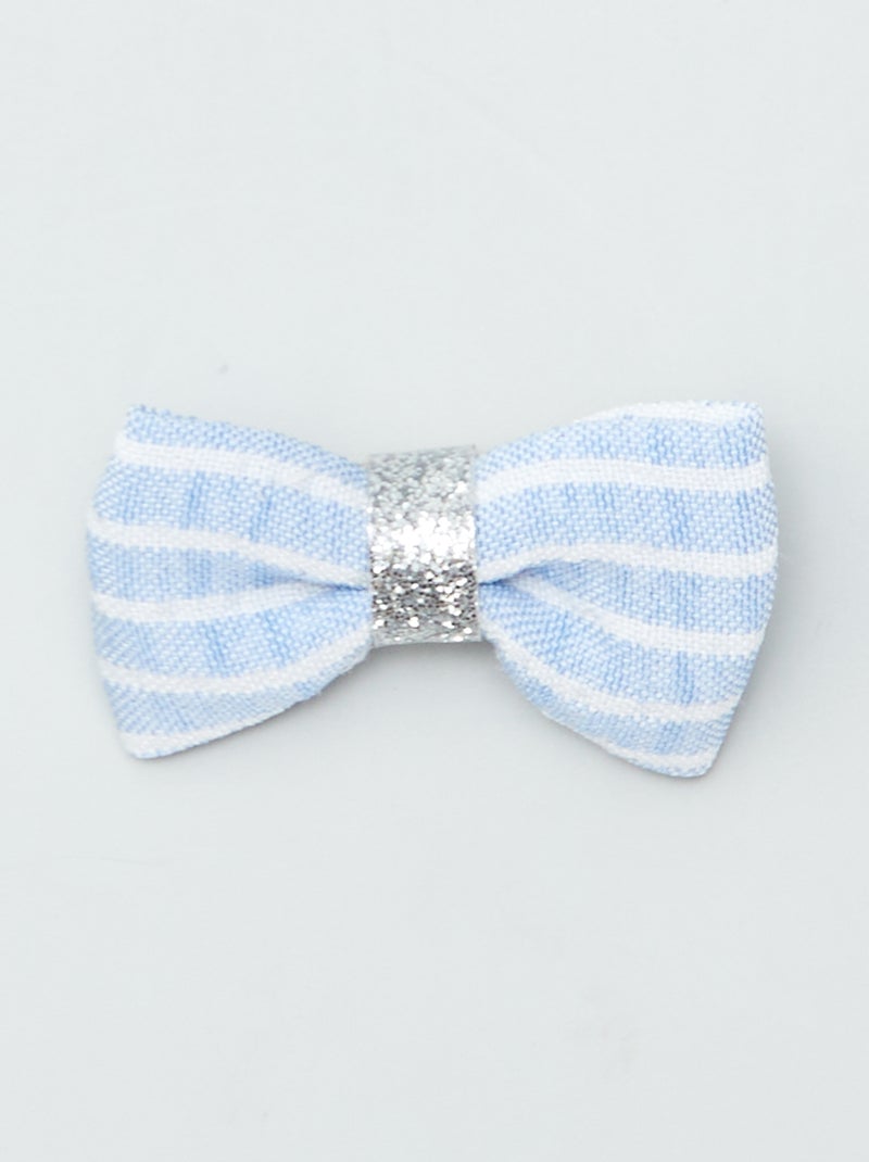 Lot de 3 pinces croco à noeud BLEU - Kiabi