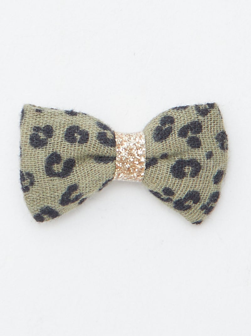 Lot de 3 pinces croco à noeud Kaki - Kiabi