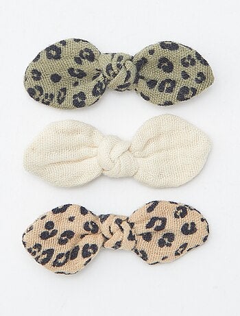 Lot de 3 pinces croco à noeud