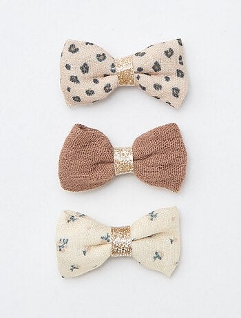 Lot de 3 pinces croco à noeud