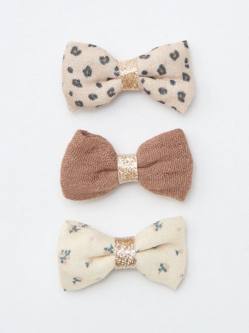 Lot de 3 pinces croco à noeud - Kiabi