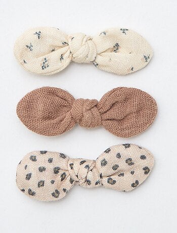 Lot de 3 pinces croco à noeud