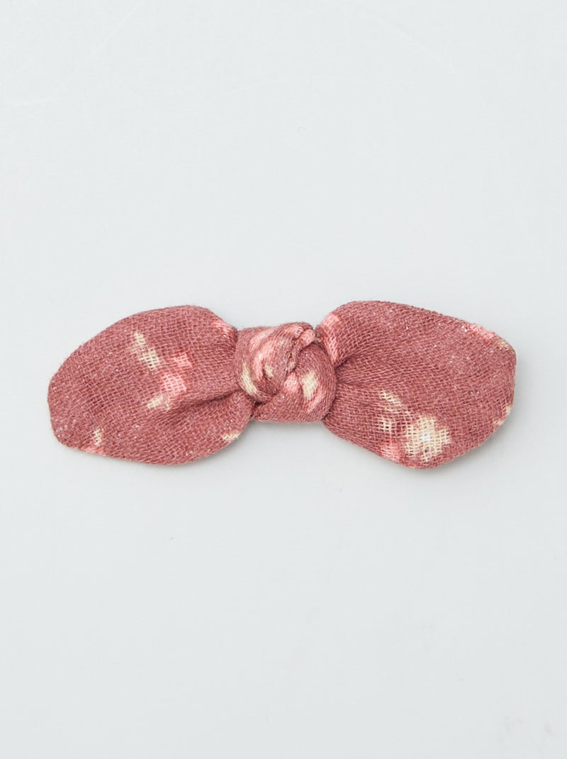 Lot de 3 pinces croco à noeud Rose - Kiabi