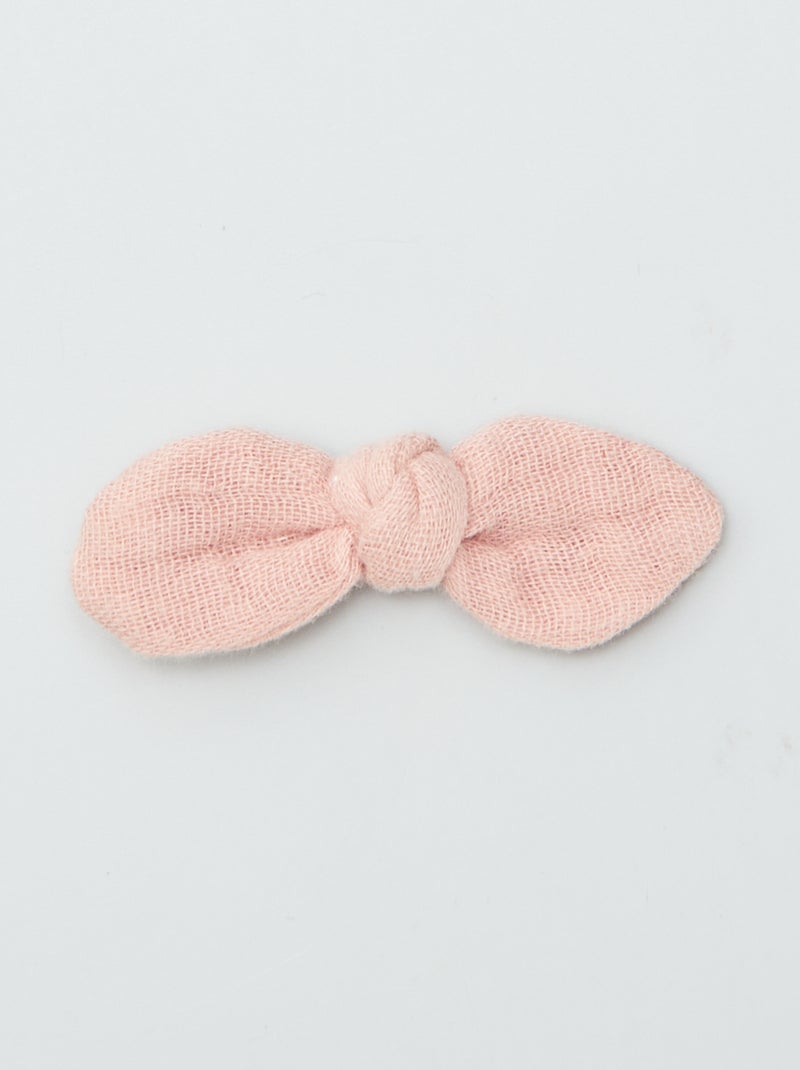 Lot de 3 pinces croco à noeud Rose - Kiabi