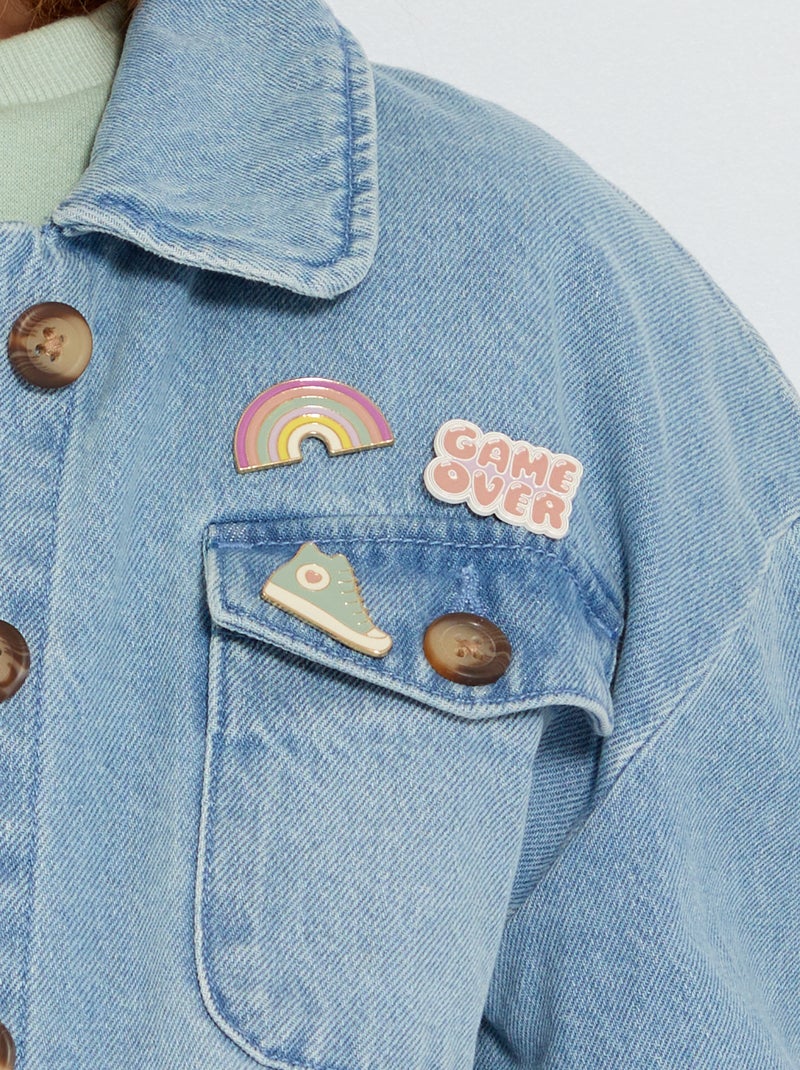 Lot de 3 pin's multicolore - Kiabi