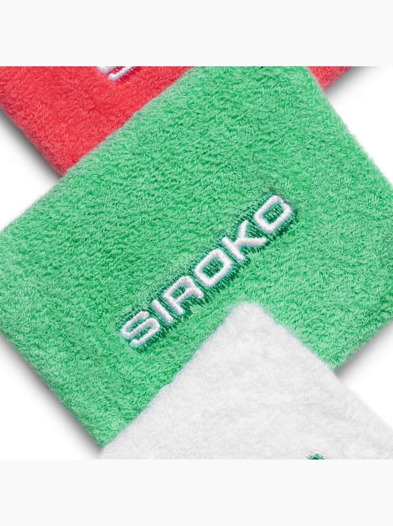 Lot de 3 poignets de padel padel homme et femme wristix erit Vert - Kiabi